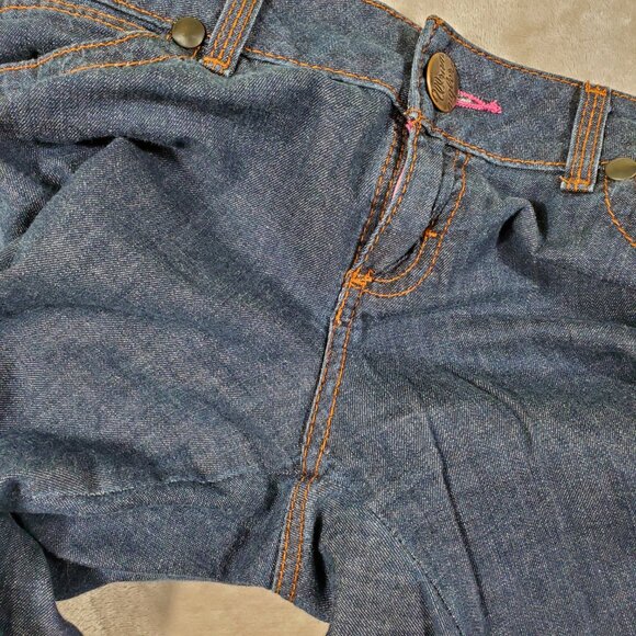 Wrangler Premium Patch Jeans Womens Low Rise Wide Leg Dark Wash Tall L36 - Picture 14 of 14